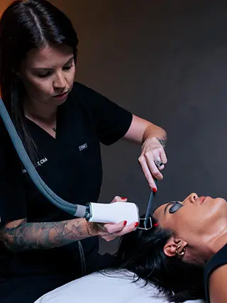 Client Receiving Hair Growth Restart protocol